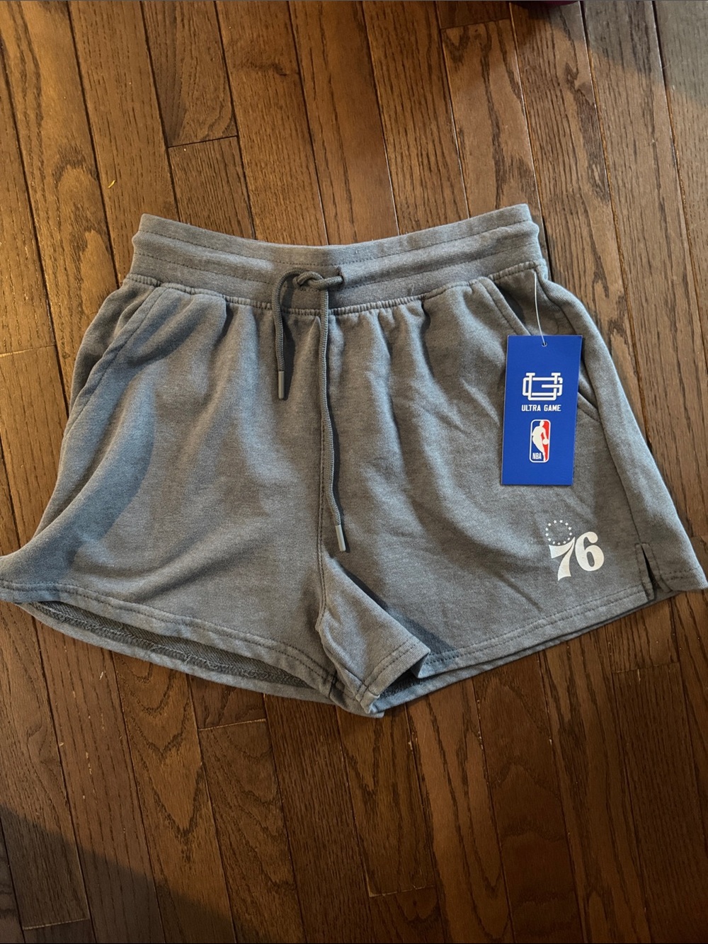 NBA Philadelphia 76ers Grey Athletic Drawstring Shorts